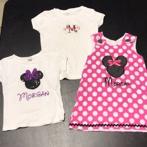 Morgan monogrammed girls Disney outfits